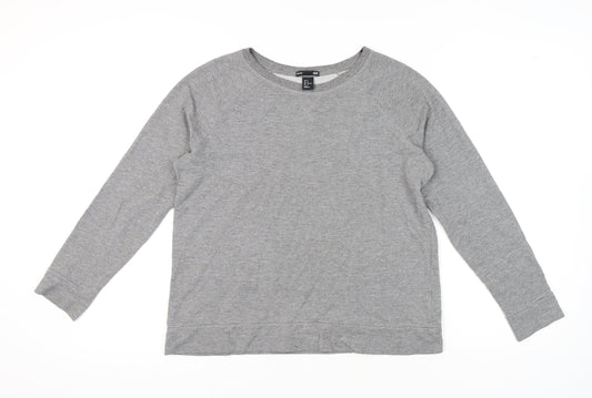 H&M Women's Grey Sweatshirt Size 12 Pullover Crew Neck