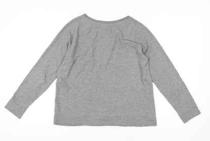 H&M Women's Grey Sweatshirt Size 12 Pullover Crew Neck