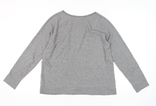 H&M Women's Grey Sweatshirt Size 12 Pullover Crew Neck