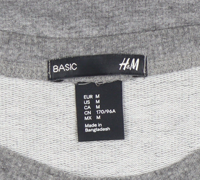 H&M Women's Grey Sweatshirt Size 12 Pullover Crew Neck
