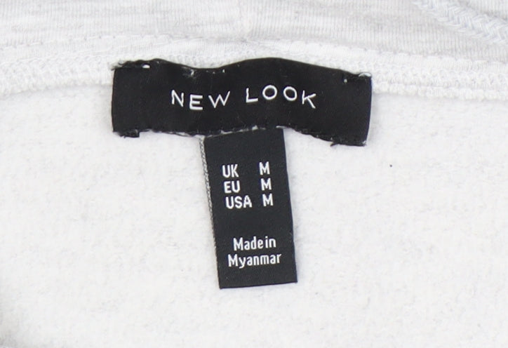 New Look Grey Unisex Pullover Hoodie M, Casual Comfort