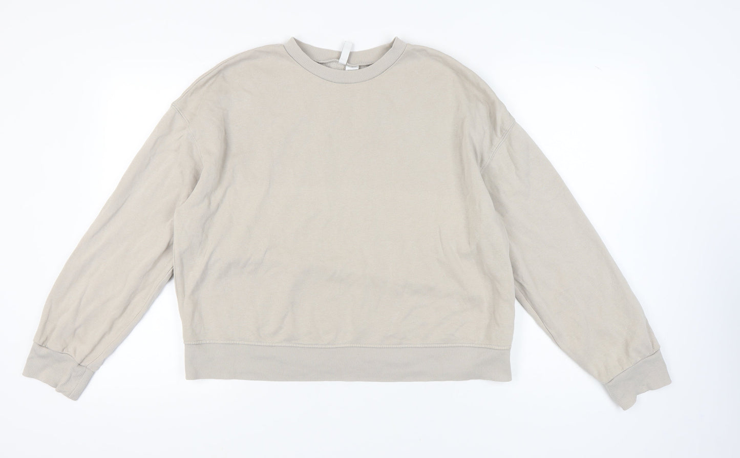 H&M Women's Beige Pullover Sweatshirt Size 12