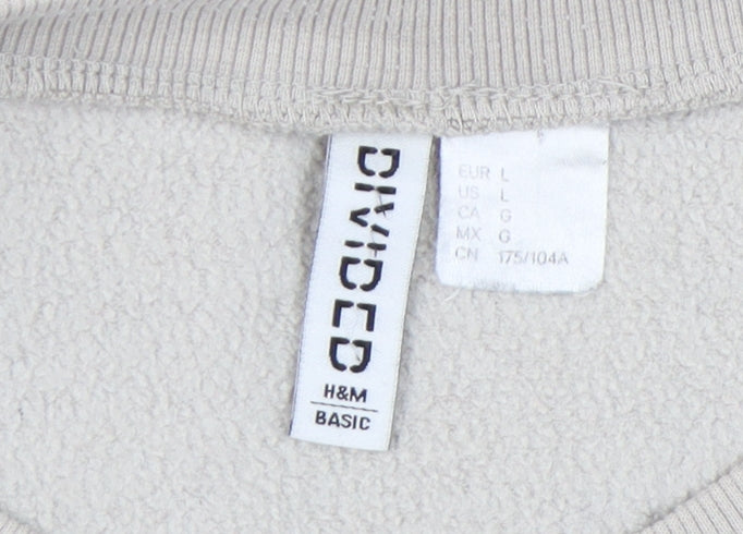 H&M Women's Beige Pullover Sweatshirt Size 12