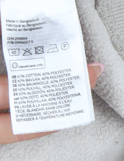 H&M Women's Beige Pullover Sweatshirt Size 12