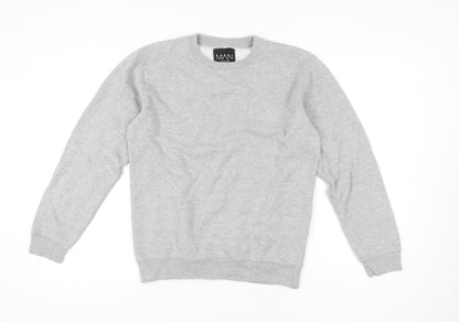 Mens UK Size XS boohooMAN Grey Pullover Sweatshirt