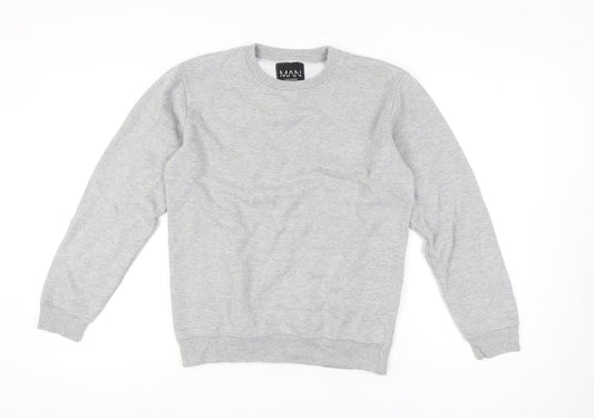 Mens UK Size XS boohooMAN Grey Pullover Sweatshirt