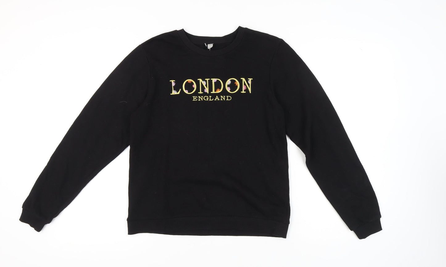 Womens UK Size 8 ASOS Black Pullover Sweatshirt