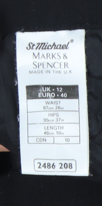 Marks and Spencer Women's Black Pencil Skirt Size 12
