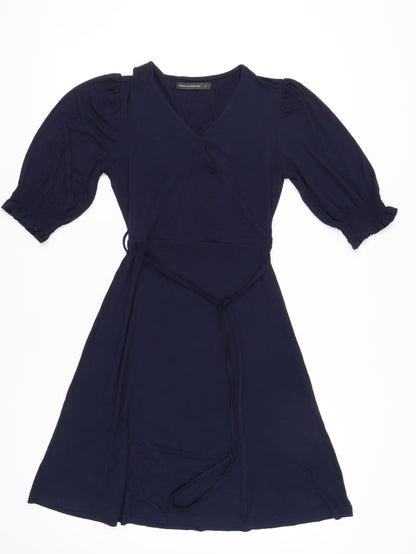 French Connection Women's Blue Wrap Dress Size 6