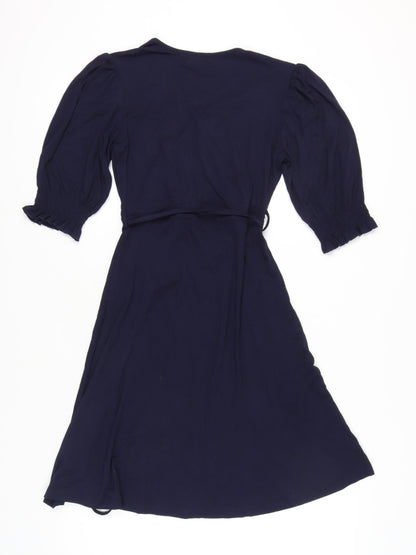 French Connection Women's Blue Wrap Dress Size 6