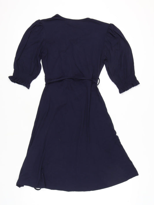 French Connection Women's Blue Wrap Dress Size 6