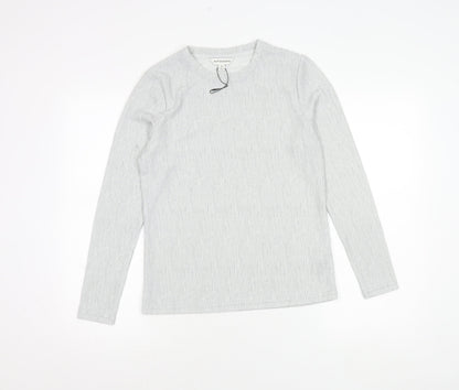 Womens UK Size 8 Marks and Spencer Silver Basic T-Shirt