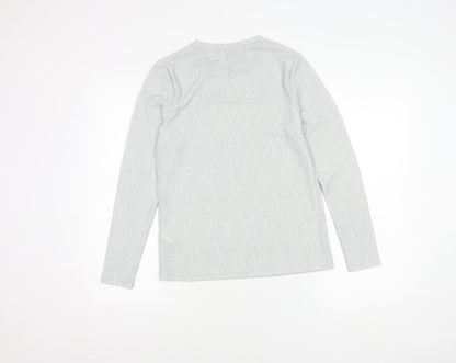 Womens UK Size 8 Marks and Spencer Silver Basic T-Shirt