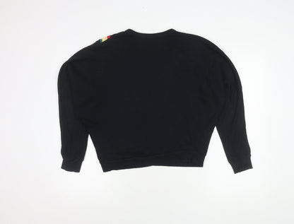 Women's Black Cotton Pullover Jumper M
