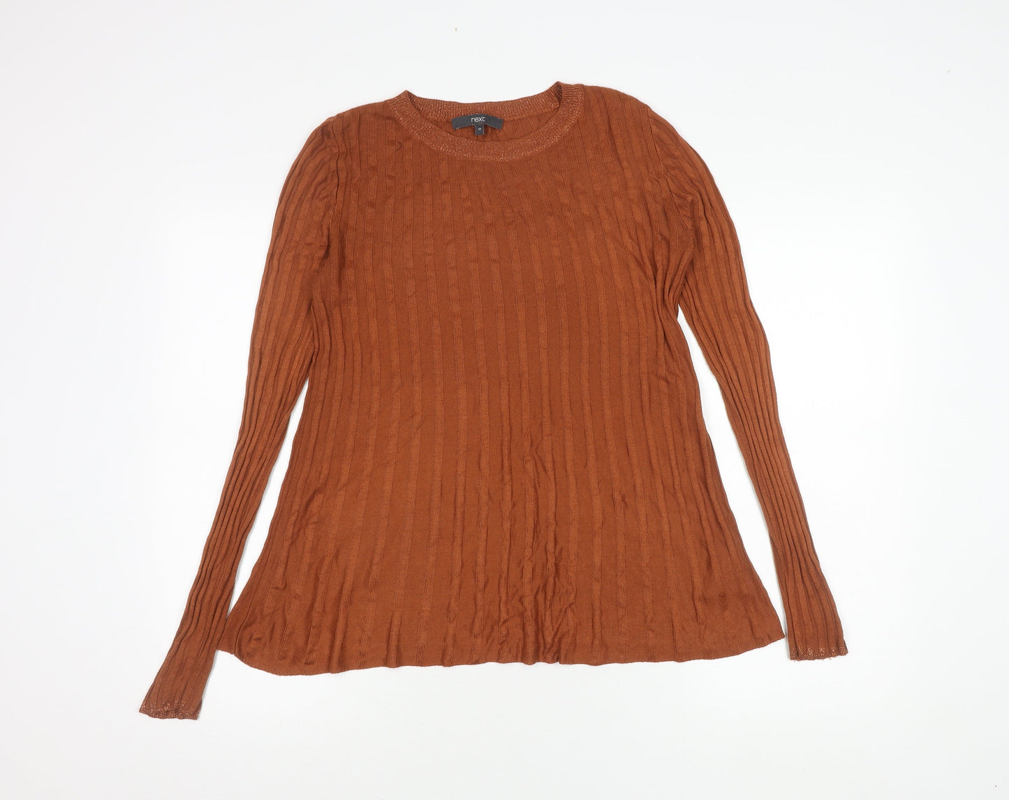 Womens UK Size 10 NEXT Brown Basic T-Shirt