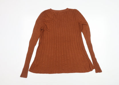 Womens UK Size 10 NEXT Brown Basic T-Shirt