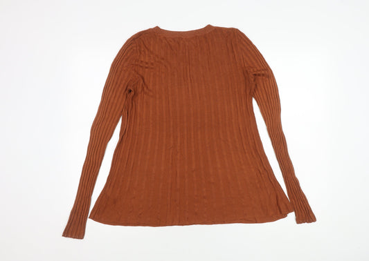 Womens UK Size 10 NEXT Brown Basic T-Shirt