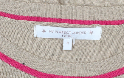 Womens UK Size 8 NEXT Beige Jumper Jumper