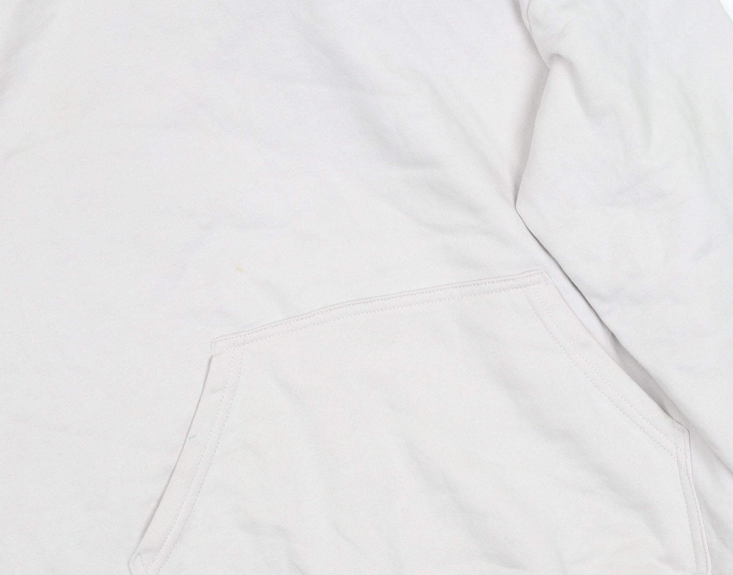 H&M Unisex White Pullover Hoodie Size 12