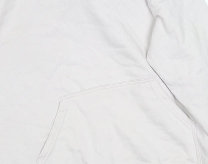 H&M Unisex White Pullover Hoodie Size 12