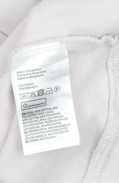 H&M Unisex White Pullover Hoodie Size 12
