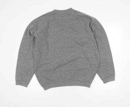 BH Men's Grey Pullover Sweatshirt M Crew Neck