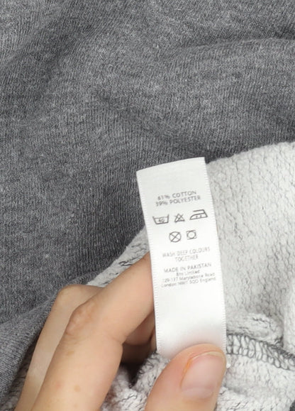 BH Men's Grey Pullover Sweatshirt M Crew Neck