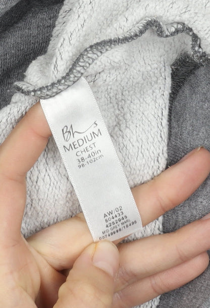BH Men's Grey Pullover Sweatshirt M Crew Neck