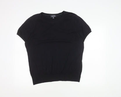 Lands' End Women's Black XL Crew Neck Top