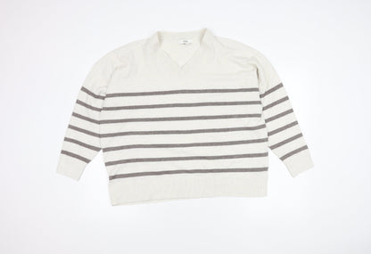 Womens UK Size XL Marks and Spencer Ivory Pullover Jumper