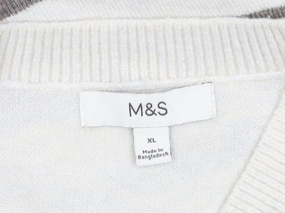 Womens UK Size XL Marks and Spencer Ivory Pullover Jumper