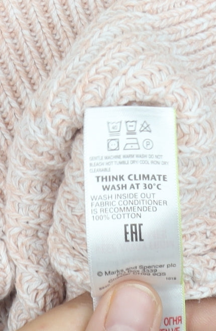Womens UK Size M Marks and Spencer Pink Pullover Jumper