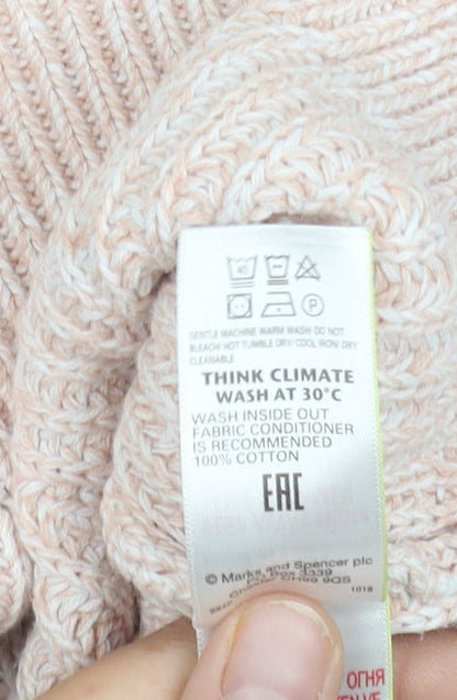Womens UK Size M Marks and Spencer Pink Pullover Jumper