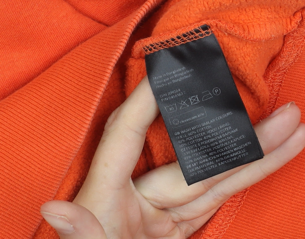 H&M Unisex Orange Hoodie Pullover - Size 12