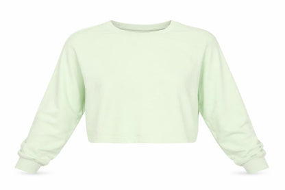 Front view of Missguided Women's Green Pullover Sweatshirt, size 14