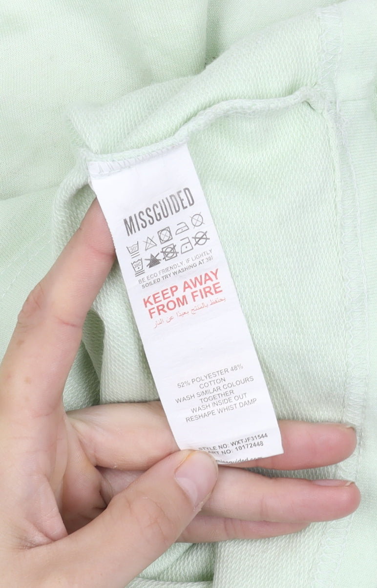 Missguided Women's Green Pullover Sweatshirt Size 14