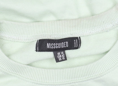 Missguided Women's Green Pullover Sweatshirt Size 14