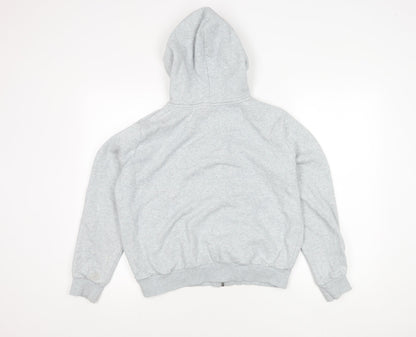 H&M Grey Women's Basic Jacket Size M Full Zip Hooded