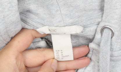 H&M Grey Women's Basic Jacket Size M Full Zip Hooded