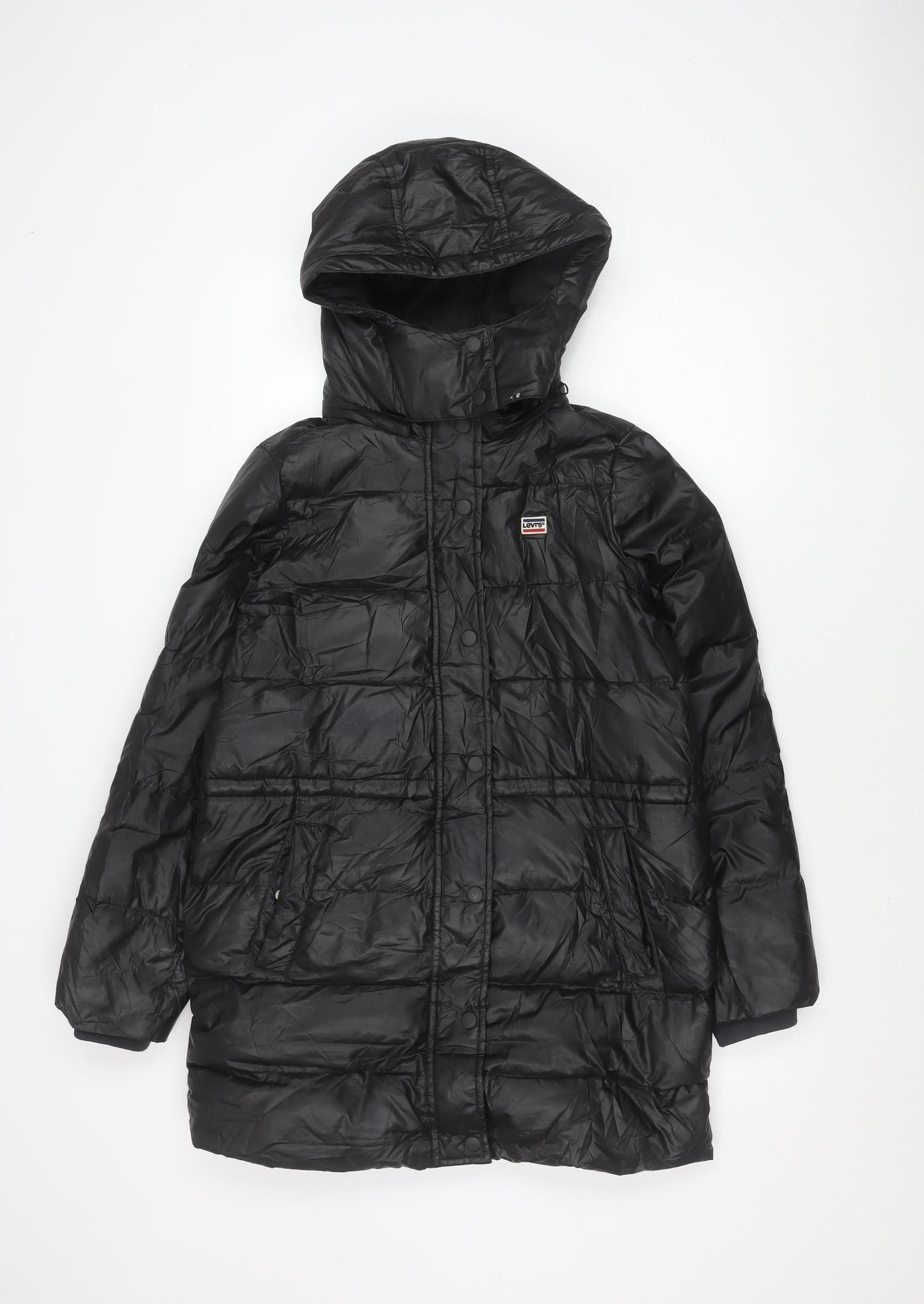 Levi's Women's Black XS Puffer Jacket with Hood