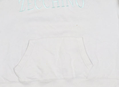 ZCHNO Unisex White Pullover Hoodie L - Casual Comfort