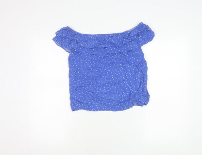 Womens UK Size 10 Oasis Blue Basic Blouse