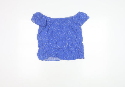 Womens UK Size 10 Oasis Blue Basic Blouse