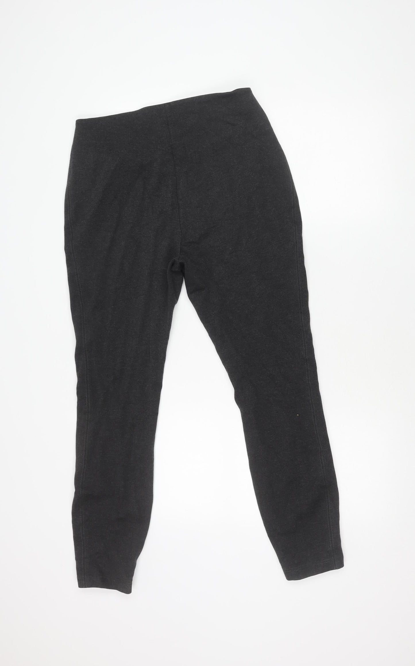 Womens UK Size L Lands' End Slim Fit Leggings Black Trousers