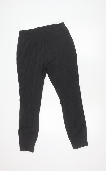 Womens UK Size L Lands' End Slim Fit Leggings Black Trousers