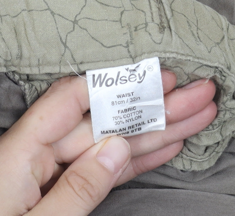 Wolsey Men's Beige Shorts, Size M, Casual Summer