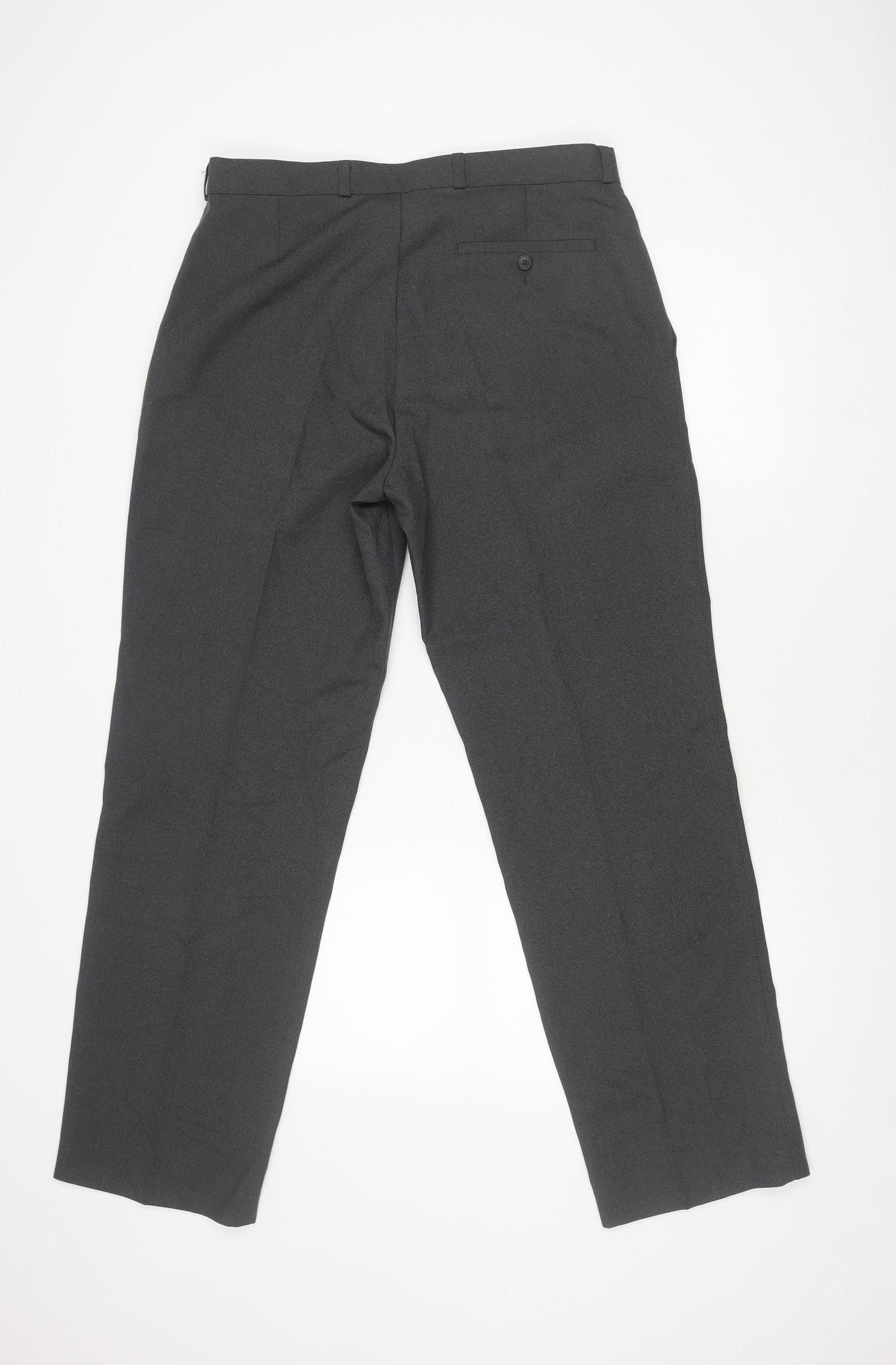 Essentials Men's Grey Dress Pants Size 34 Regular Fit