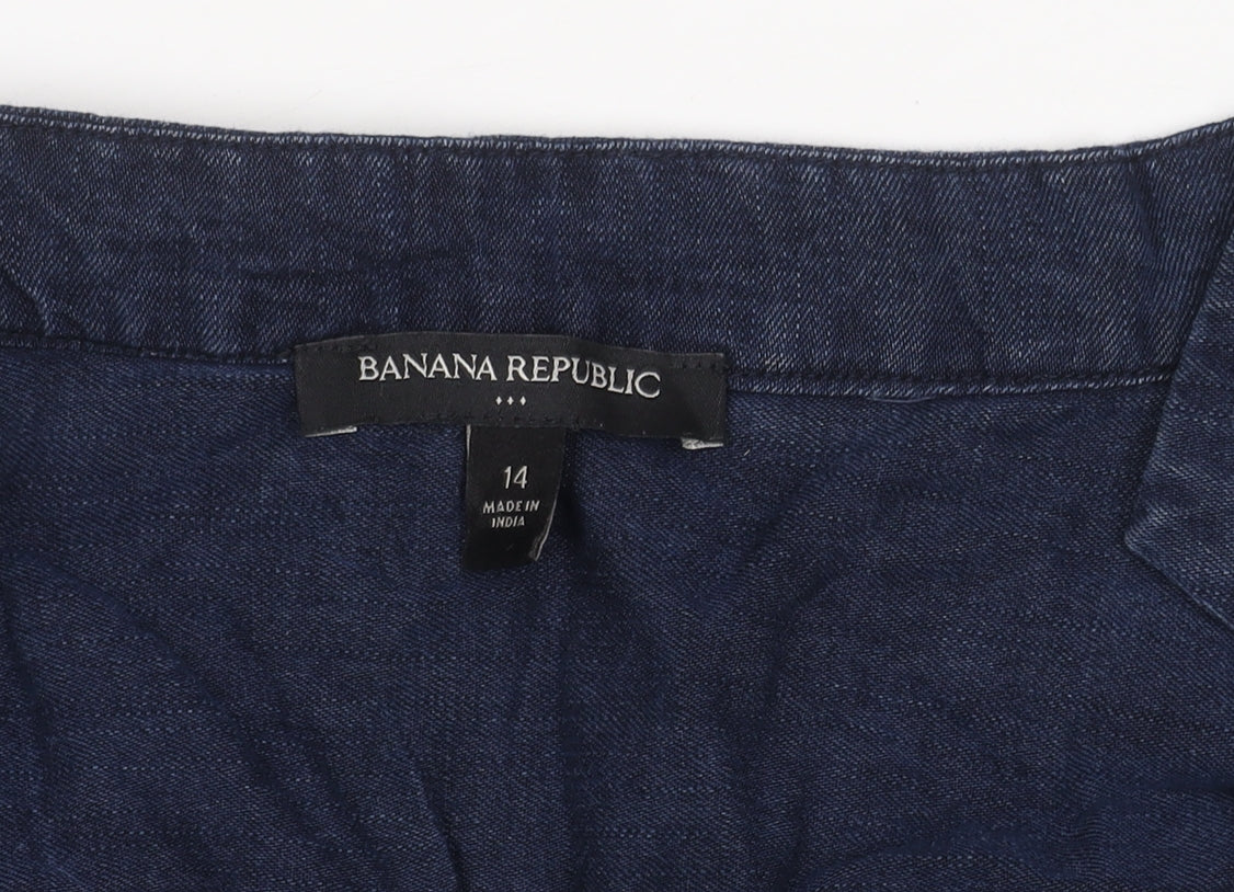 Banana Republic Women's Blue Sleeveless Jumpsuit Size 14