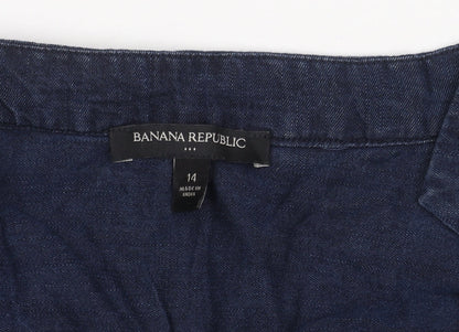 Banana Republic Women's Blue Sleeveless Jumpsuit Size 14