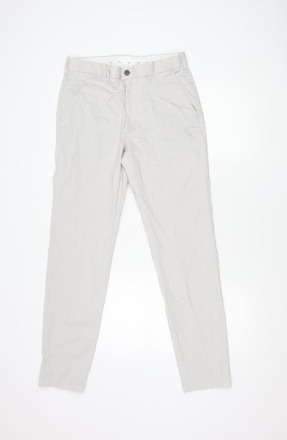 Marks and Spencer Ivory Slim Chino Trousers, 30 in Waist